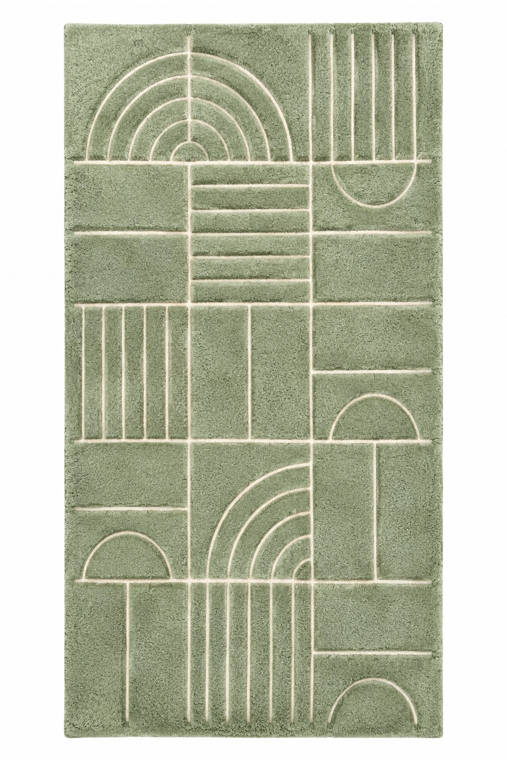 Green Deco Bath Runners