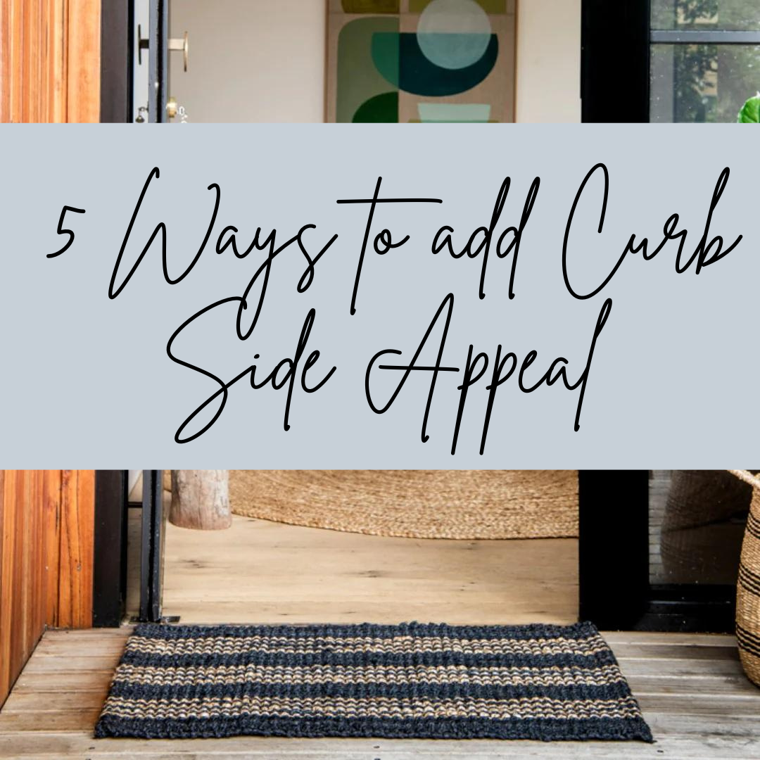 Adding interest with a jute welcome mat