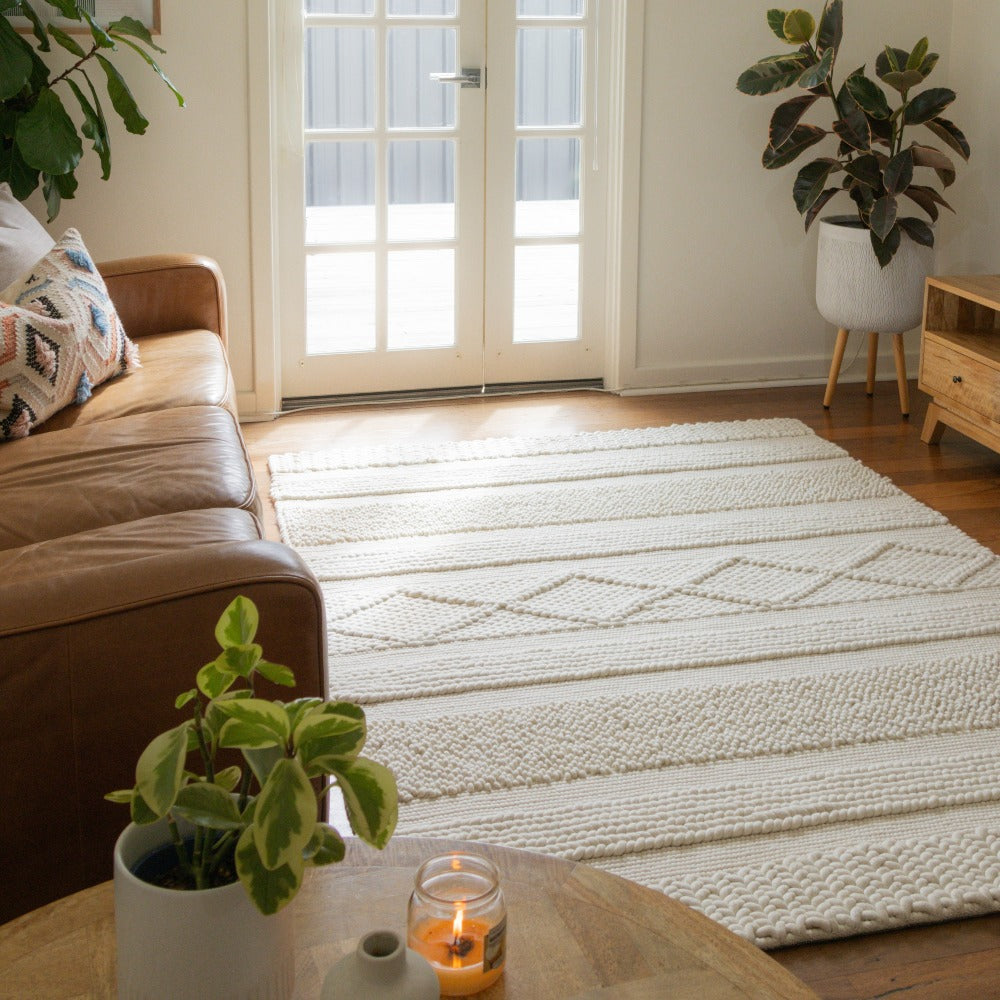 Jasper Knit Wool Rug - Natural – Oh Happy Home