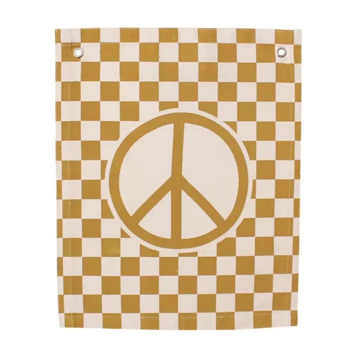 Peace banner checkered