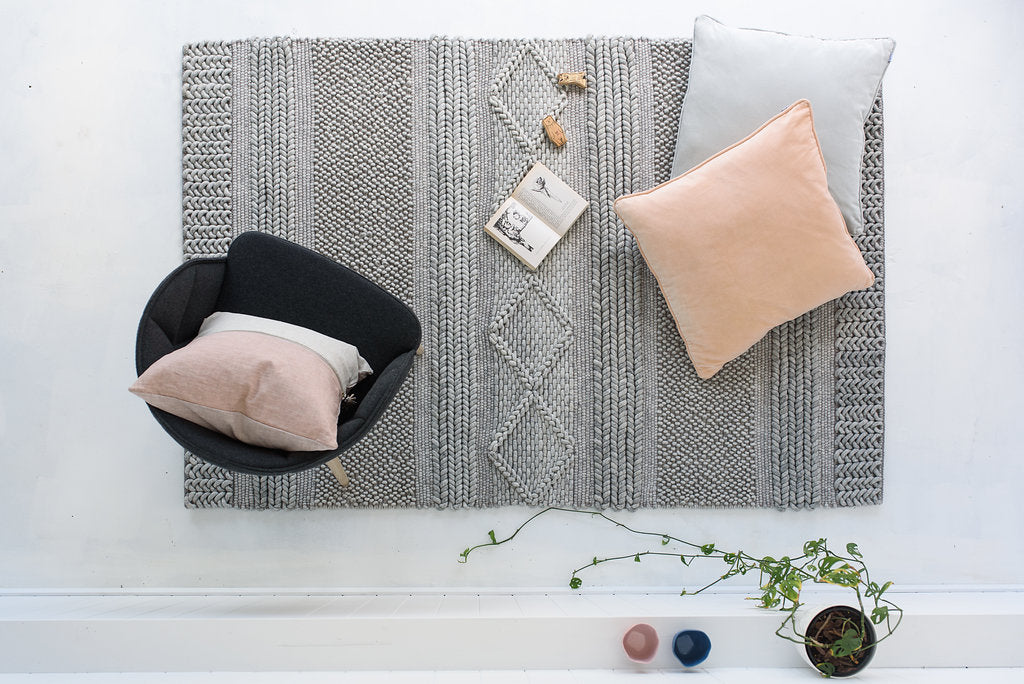Wool Knit Rug Jasper Knit Wool Rug - Natural – Oh Happy Home