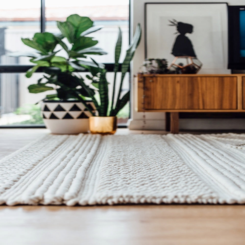 Wool Knit Rug Jasper Knit Wool Rug - Natural – Oh Happy Home