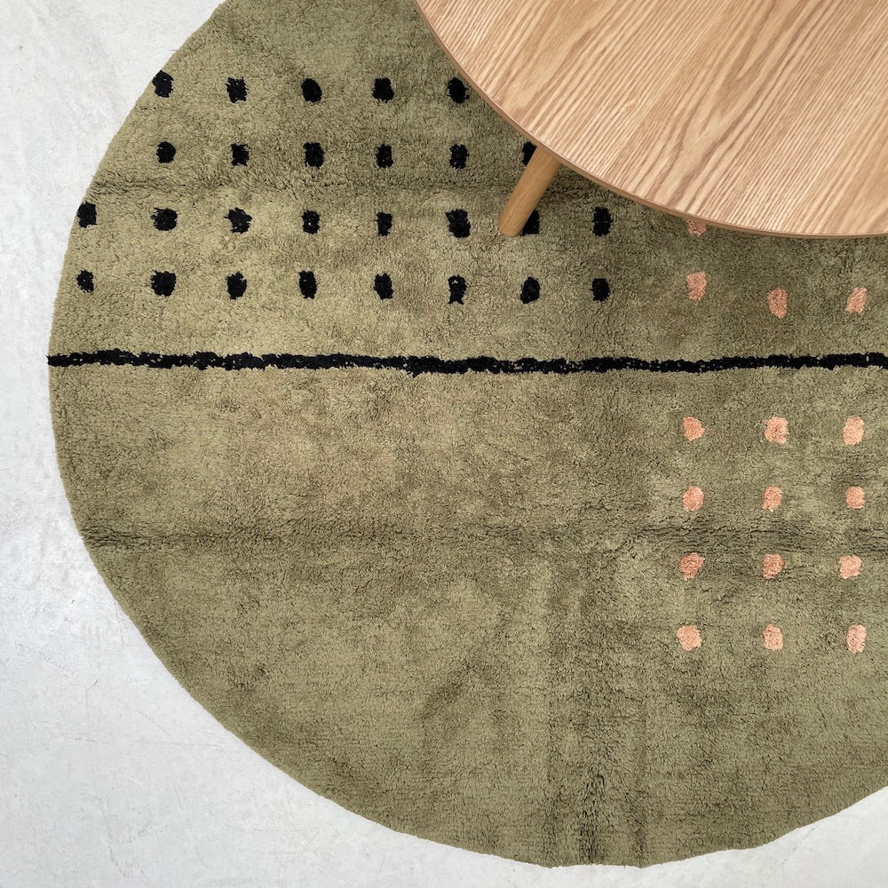 Grid - Green Washable Rug – Oh Happy Home