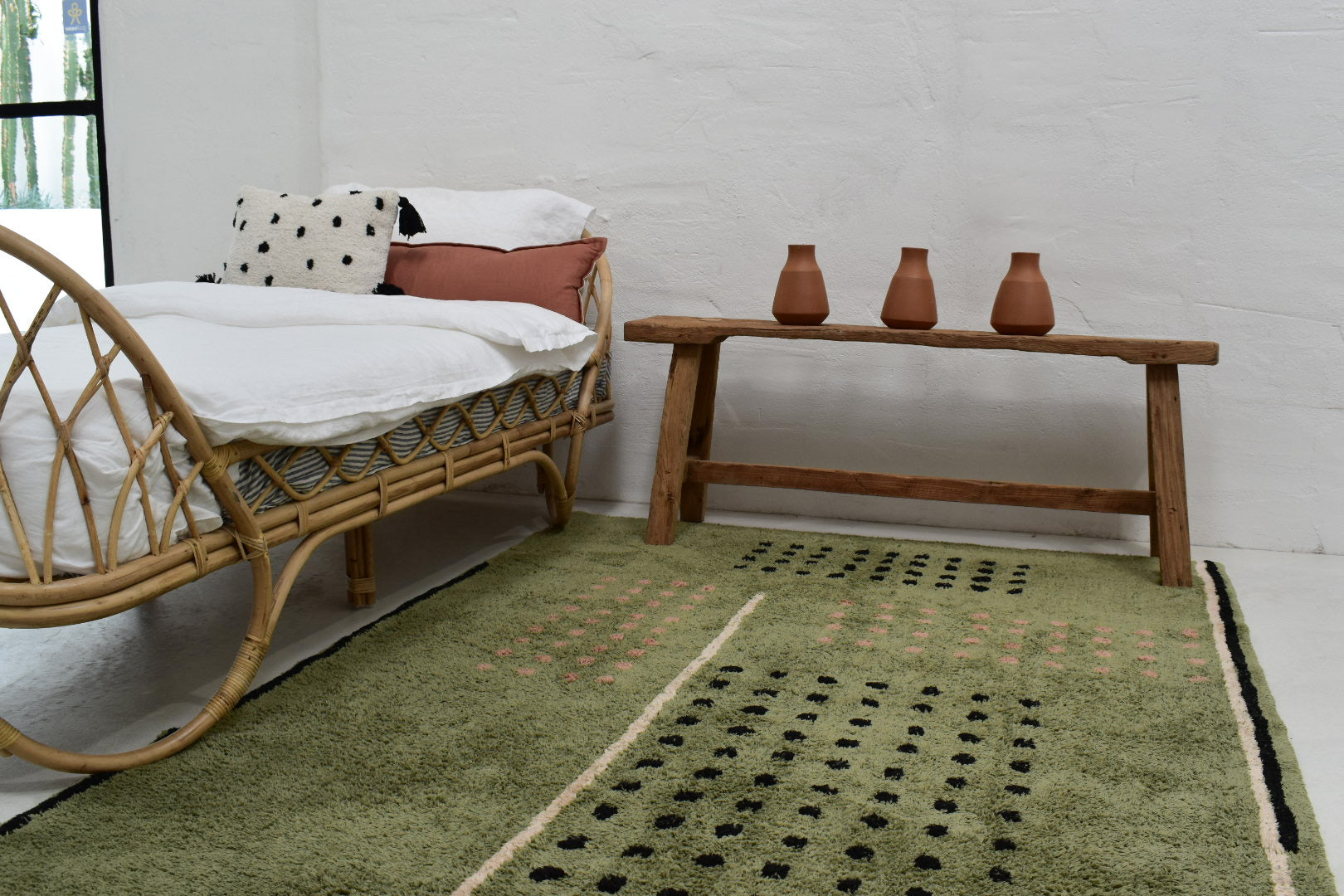 Grid - Green Washable Rug – Oh Happy Home